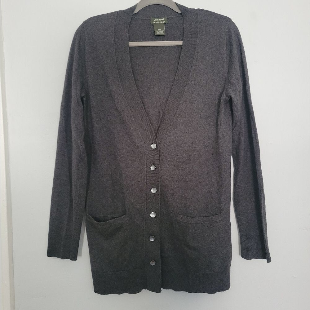 Eddie Bauer V-Neck Button Front Cardigan | M